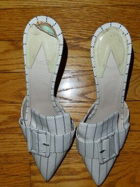 Altuzarra Izy 90 Striped Mules.